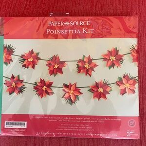 Paper Source Poinsettia Paper Garland Kit